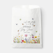 Een beetje Butterfly Wildflowers Baby shower Bedankzakje (Voorkant)