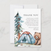 Een beetje Camper Forest Baby shower dank u kaart (Voorkant)
