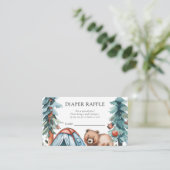 Een beetje Camper Forest Baby shower Informatiekaartje (Staand voorkant)