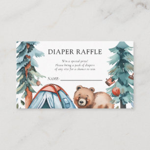 Een beetje Camper Forest Baby shower Informatiekaartje