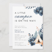 Een beetje Camper Forest Baby shower Invitation Kaart (Voorkant)