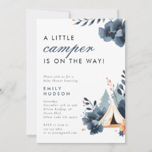 Een beetje Camper Forest Baby shower Invitation Kaart
