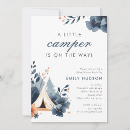Een beetje Camper Forest Baby shower Invitation Kaart