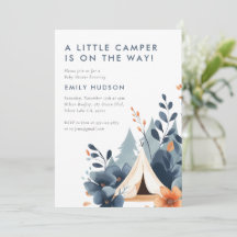 Een beetje Camper Forest Baby shower Invitation