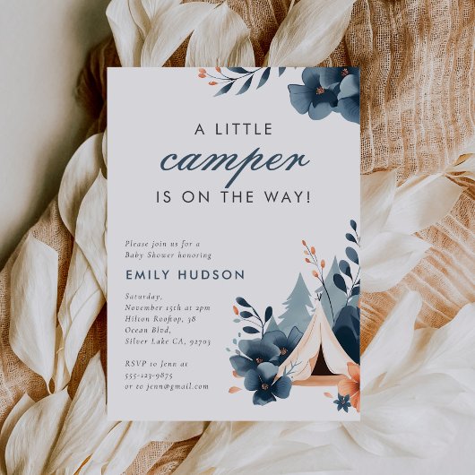 Een beetje Camper Forest Baby shower Invitation Kaart