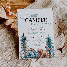 Een beetje Camper Forest Baby shower Invitation Kaart