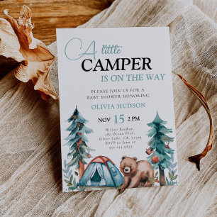 Een beetje Camper Forest Baby shower Invitation Kaart