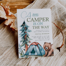 Een beetje Camper Forest Baby shower Invitation Kaart