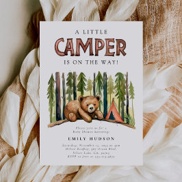 Een beetje Camper Forest Baby shower Invitation Kaart