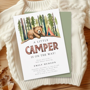 Een beetje Camper Forest Baby shower Invitation Kaart