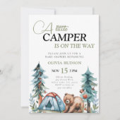 Een beetje Camper Forest Baby shower Invitation Kaart (Voorkant)