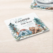 Een beetje Camper Forest Baby shower Kartonnen Onderzetters (Schuin)