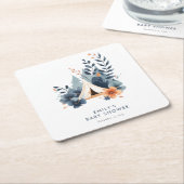 Een beetje Camper Forest Baby shower Kartonnen Onderzetters (Schuin)