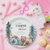 Een beetje Camper Forest Baby shower Papieren Bordje (Feest)