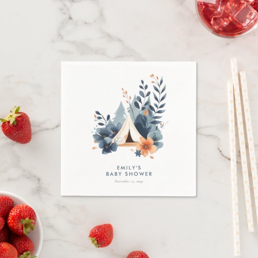 Een beetje Camper Forest Baby shower Servet (Insitu)
