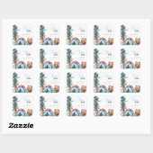 Een beetje Camper Forest Baby shower Vierkante Sticker (Vel)
