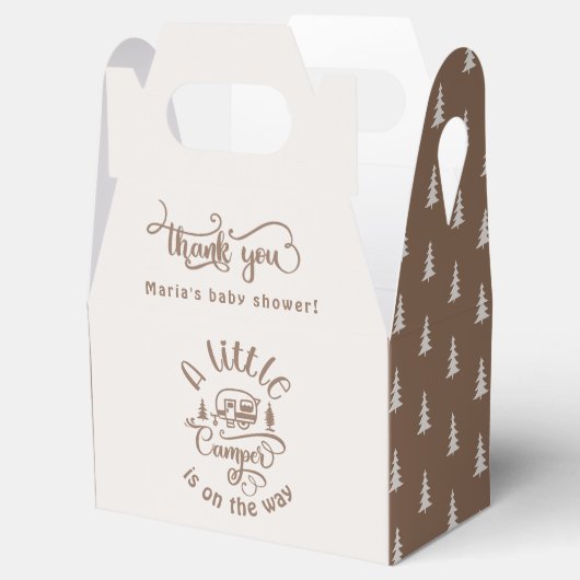 Een beetje Camper minimalistische baby showor brui Bedankdoosjes (Geopend)