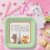 Een beetje camper tipi Baby shower Papieren Bordje (Feest)