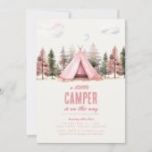 Een beetje Camper Wandelen Camping Baby shower Kaart (Voorkant)