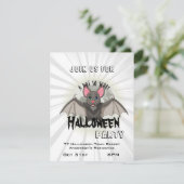 Een beetje Cartoon en een niet zo eng halloween Kaart (Staand voorkant)