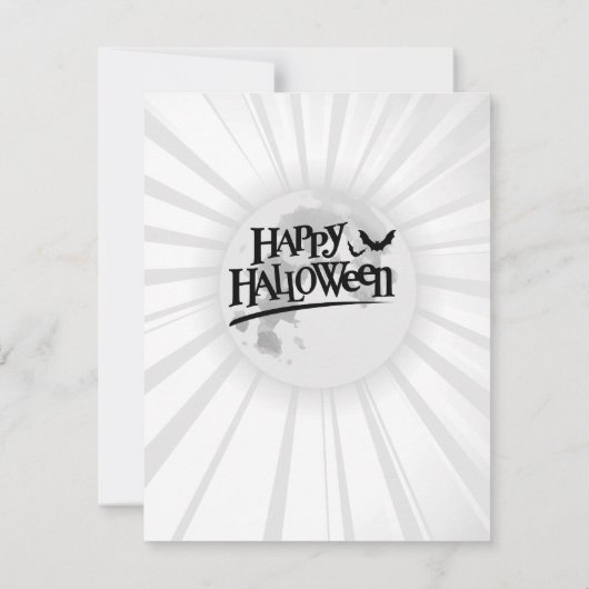 Een beetje Cartoon en een niet zo eng halloween Kaart (Achterkant)