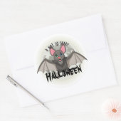 Een beetje Cartoon en een niet zo eng halloween Ronde Sticker (Envelop)