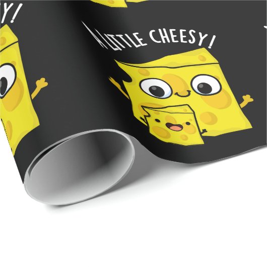 Een beetje cheesy grappig eten Pun Dark BG Cadeaupapier (Rol Hoek)