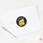Een beetje cheesy grappig eten Pun Dark BG Ronde Sticker (Envelop)