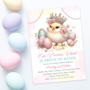 Een beetje Chick Baby Chicken Baby shower Invitati Kaart
