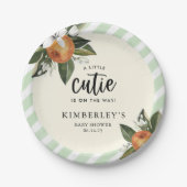 Een beetje clementine Baby shower Bord (Voorkant)