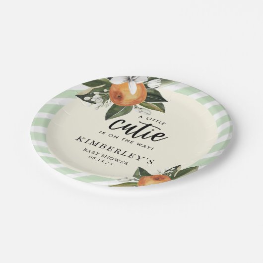 Een beetje clementine Baby shower Bord (Gekanteld)