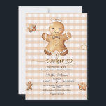 Een beetje Cookie Winter Gingerbread Baby shower Kaart<br><div class="desc">EDITABLE Een klein koekje Winter Gingerbread Baby shower Invitation Elegant Brown Gingham Gingerbread Star Cookies Baby shower Party Uitnodigen</div>
