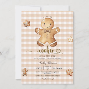 Een beetje Cookie Winter Gingerbread Baby shower Kaart