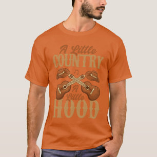 Een beetje country een beetje hood western muziek t-shirt