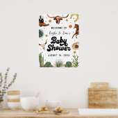 Een beetje cowboy Baby shower welkom Poster (Keuken)