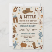Een beetje Cowboy Western Rodeo Baby shower Kaart (Voorkant)