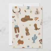 Een beetje Cowboy Western Rodeo Baby shower Kaart (Achterkant)