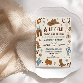 Een beetje Cowboy Western Rodeo Baby shower Kaart