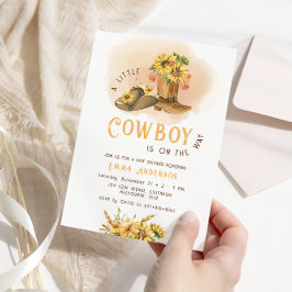 Een beetje Cowboy Western Rodeo Baby shower Kaart