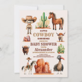 Een beetje Cowboy Western Rodeo Baby shower Kaart (Voorkant)