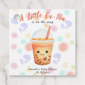 Een beetje Cu-Tea Bubble Tea Baby shower Bedankjes Labels (Voorkant)