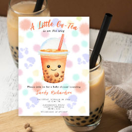 Een beetje Cu-Tea Bubble Tea Baby Shower Kaart