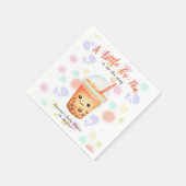 Een beetje Cu-Tea Bubble Tea Baby Shower Servet (Hoek)