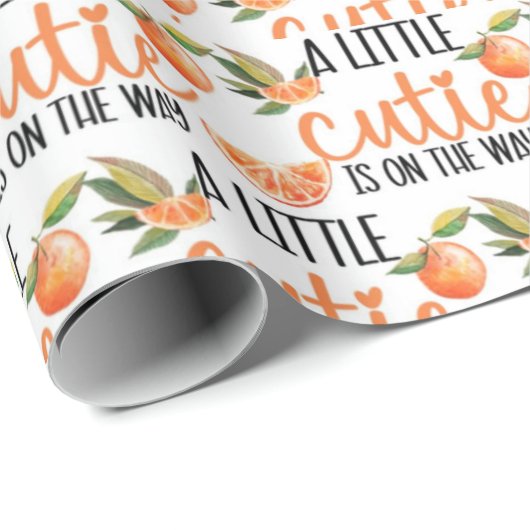 Een beetje cutie Baby shower inpakpapier (Rol Hoek)