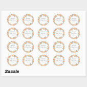 Een beetje cutie citrus Baby shower Ronde Sticker (Vel)
