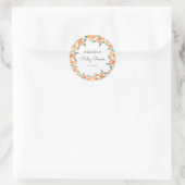Een beetje cutie citrus Baby shower Ronde Sticker (Tas)
