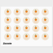 Een beetje cutie citrus Baby shower Ronde Sticker (Vel)