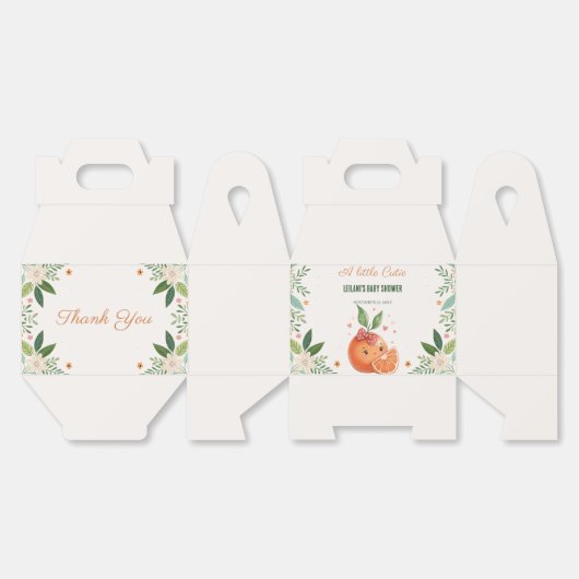Een beetje Cutie Citrus Grapefruit Botanical Bedankdoosjes (Ongevouwen)