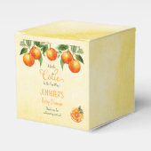 Een beetje cutie citrus Waterverf Baby shower Bedankdoosjes (Voorkant Zijde)