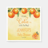 Een beetje cutie citrus Waterverf Baby shower Servet (Voorkant)
